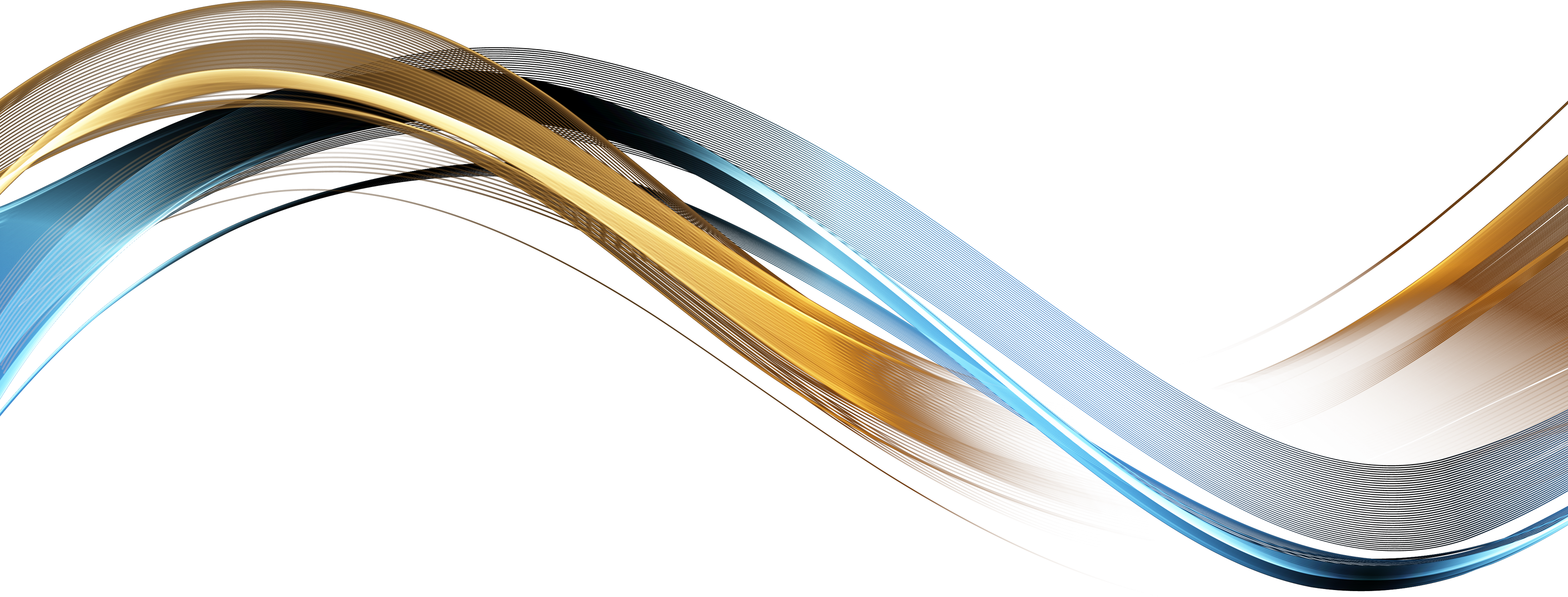 Gold Blue glowing wave
